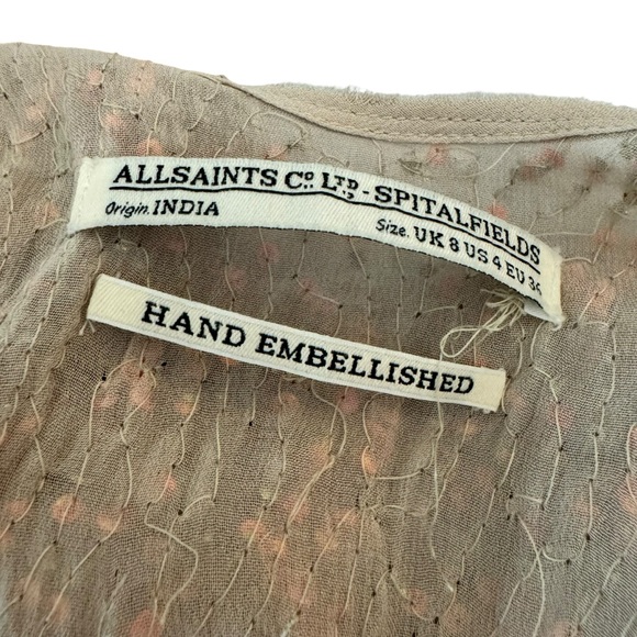 All Saints Hand Embellished Sequined Dress 4 - Picture 10 of 16